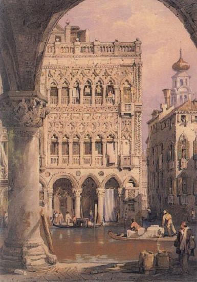Samuel Prout C'a d'Oro,Venice oil painting image